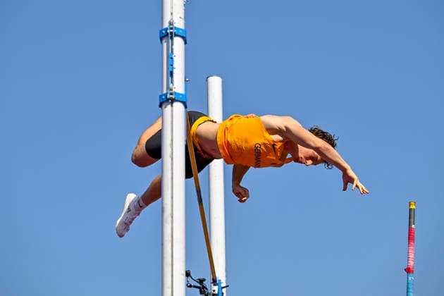 Jonathan HUMMEL (Germany, LG Leinfelden-Echterdingen, Stabhochsprung) ITA, European Atheltics U18 Championships, Athletics, 18.07.2026, ITA, European Atheltics U18 Championships, Athletics, 18.07.2026, *** Jonathan HUMMEL, Germany, LG Leinfelden Echterdingen, Pole Vault, ITA, European Athletics U18 Championships, Athletics, July 18, 2026, ITA, European Athletics U18 Championships, Athletics, July 18, 2026, Copyright: xx