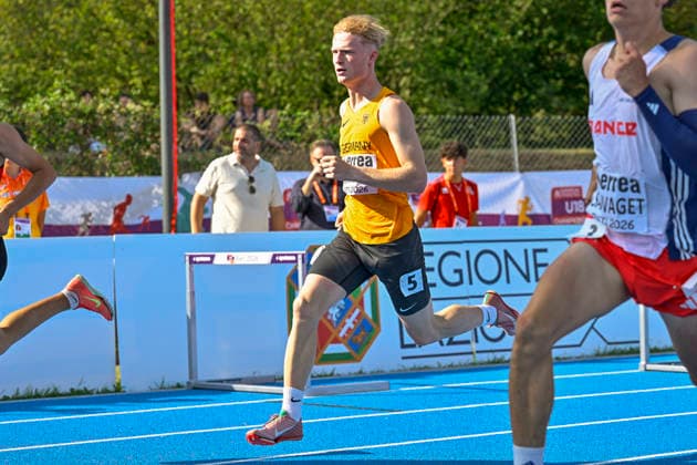 Erik SIEPMANN (Germany, MTV Wittmund, 400m Huerden) ITA, European Atheltics U18 Championships, Athletics, 18.07.2026, ITA, European Atheltics U18 Championships, Athletics, 18.07.2026, *** Erik SIEPMANN, Germany, MTV Wittmund, 400m Hurdles, ITA, European Athletics U18 Championships, Athletics, July 18, 2026, ITA, European Athletics U18 Championships, Athletics, July 18, 2026, Copyright: xx
