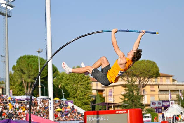 Jonathan HUMMEL (Germany, LG Leinfelden-Echterdingen, Stabhochsprung) ITA, European Atheltics U18 Championships, Athletics, 18.07.2026, ITA, European Atheltics U18 Championships, Athletics, 18.07.2026, *** Jonathan HUMMEL, Germany, LG Leinfelden Echterdingen, Pole Vault, ITA, European Athletics U18 Championships, Athletics, July 18, 2026, ITA, European Athletics U18 Championships, Athletics, July 18, 2026, Copyright: xx