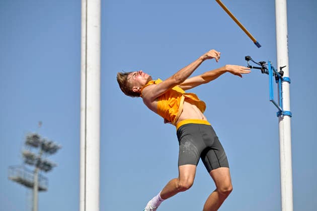 Fynn Linus FAHRLAND (Germany, SC Potsdam e.V., Stabhochsprung) ITA, European Atheltics U18 Championships, Athletics, 18.07.2026, ITA, European Atheltics U18 Championships, Athletics, 18.07.2026, *** Fynn Linus FAHRLAND, Germany, SC Potsdam e.V., Pole Vault, ITA, European Athletics U18 Championships, Athletics, July 18, 2026, ITA, European Athletics U18 Championships, Athletics, July 18, 2026, Copyright: xx
