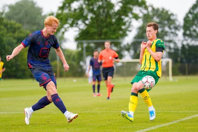ROOSENDAAL , 18-07-2026 , Sportpark Hulsdonk , season 2026 2027 , Dutch Vrienden Loterij Eredivisie , Pre season match between KV Mechelen and ADO Den Haag picture shows KV Mechelen player Kobe Corbanie and KV Mechelen - ADO Den Haag (friendly)  x205093993x Copyright:
