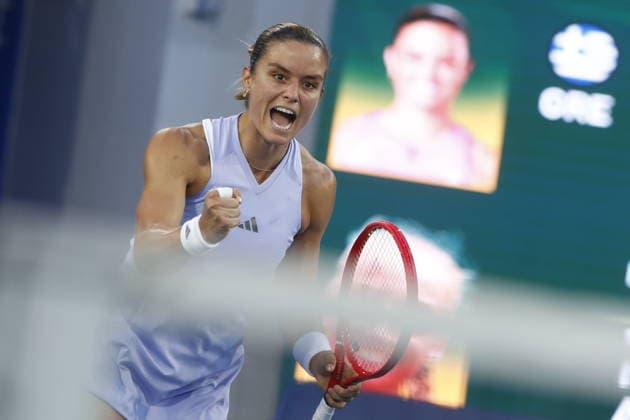WTA, Tennis Damen 250 Vanda Pharmaceuticals Athens Open - Maria Sakkari qualified for the finals of the Vanda Pharmaceuticals Athens Open 2026, defeating Aina Korneeva in the semi-rfinals of the tournament, at Stadion sports centre. in Athens, Greece 18 July 2026.. IMAGO ONE INCH PRODUCTIONS ATHENS Greece Copyright: xONExINCHxPRODUCTIONSx 7035432