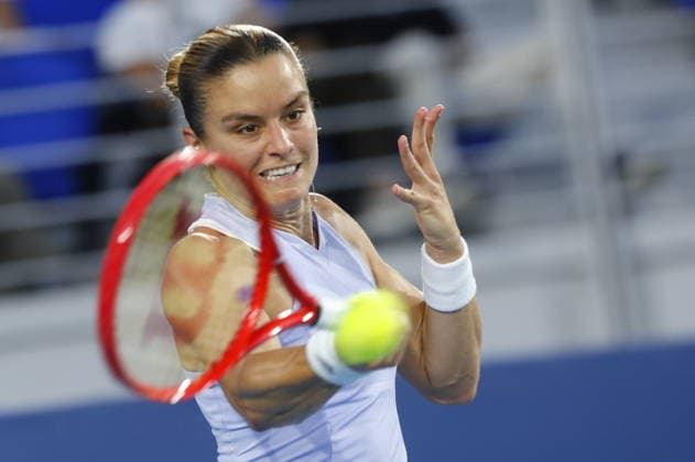 WTA, Tennis Damen 250 Vanda Pharmaceuticals Athens Open - Maria Sakkari qualified for the finals of the Vanda Pharmaceuticals Athens Open 2026, defeating Aina Korneeva in the semi-rfinals of the tournament, at Stadion sports centre. in Athens, Greece 18 July 2026.. IMAGO ONE INCH PRODUCTIONS ATHENS Greece Copyright: xONExINCHxPRODUCTIONSx 7035465