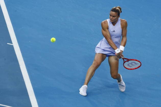 WTA, Tennis Damen 250 Vanda Pharmaceuticals Athens Open - Maria Sakkari qualified for the finals of the Vanda Pharmaceuticals Athens Open 2026, defeating Aina Korneeva in the semi-rfinals of the tournament, at Stadion sports centre. in Athens, Greece 18 July 2026.. IMAGO ONE INCH PRODUCTIONS ATHENS Greece Copyright: xONExINCHxPRODUCTIONSx 7035368