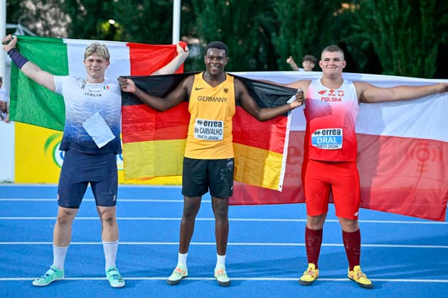 Clesio DE CARVALHO (Germany, LG Steinlach-Zollern, Kugelstoss) ITA, European Atheltics U18 Championships, Athletics, 18.07.2026, ITA, European Atheltics U18 Championships, Athletics, 18.07.2026, *** Clesio DE CARVALHO Germany, LG Steinlach Zollern, Shot Put ITA, European Athletics U18 Championships, Athletics, July 18, 2026, ITA, European Athletics U18 Championships, Athletics, July 18, 2026, Copyright: xx