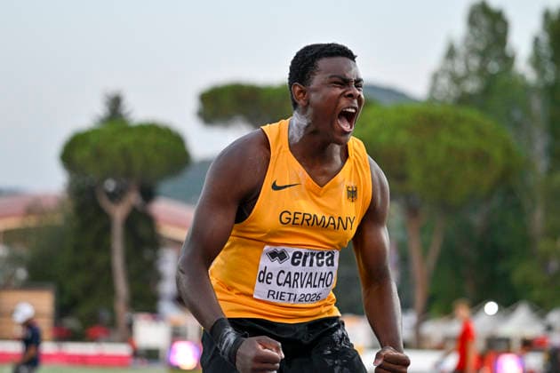 Clesio DE CARVALHO (Germany, LG Steinlach-Zollern, Kugelstoss) ITA, European Atheltics U18 Championships, Athletics, 18.07.2026, ITA, European Atheltics U18 Championships, Athletics, 18.07.2026, *** Clesio DE CARVALHO Germany, LG Steinlach Zollern, Shot Put ITA, European Athletics U18 Championships, Athletics, July 18, 2026, ITA, European Athletics U18 Championships, Athletics, July 18, 2026, Copyright: xx