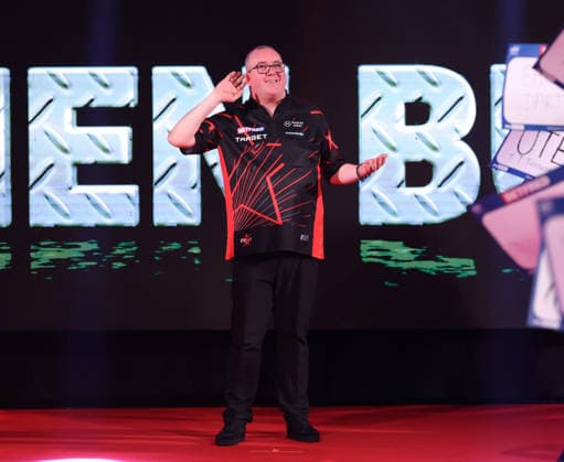 World Matchplay Darts 2026 Stephen Bunting during the 2026 World Matchplay darts at Winter Gardens, Blackpool, UK on 18 July 2026. Blackpool Winter Gardens UK Editorial use only , Copyright: xChrisxSargeantx PSI-24525-0032