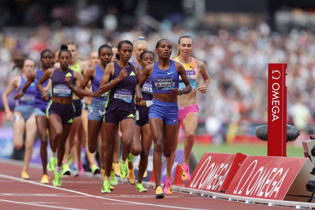 RECORD DATE NOT STATED 18th July 2026; London Stadium, London, England; 2026 Diamond League Novuna London Athletics Meet; Marta Alemayo of Ethiopia competing in the women& x2019;s 3000 race JohnxPatrickxFletcher