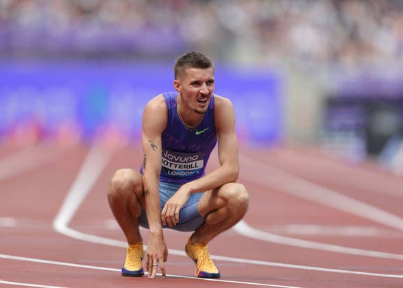 RECORD DATE NOT STATED 18th July 2026; London Stadium, London, England; 2026 Diamond League Novuna London Athletics Meet; Alex Botterill of United Kingdom looking disappointed finishing 9th in the 800m race JohnxPatrickxFletcher