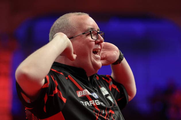RECORD DATE NOT STATED 18th July 2026, Winter Gardens, Blackpool, Lancashire, England; 2026 Betfred World Matchplay Darts, Day One; Stephen Bunting during his walk on AidanxHunter