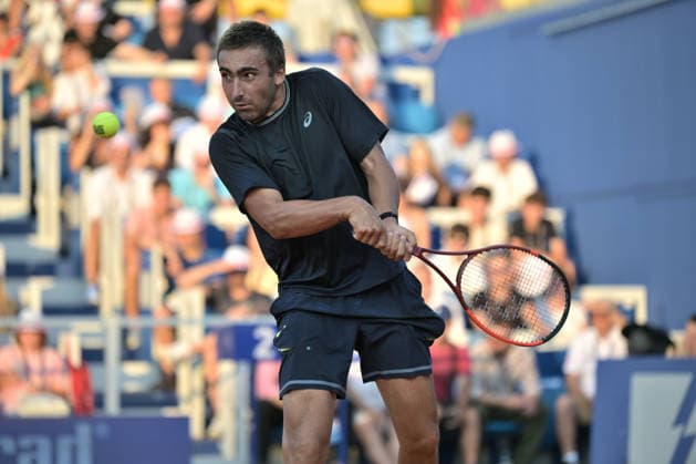 IPA86789936 - Daniel Merida (ESP) during the ATP, Tennis Herren - Plava Laguna Croatia Open in Umag - Merida vs. Dzumhur, International Tennis Match in Umag, Croatia, July 18, 2026  Copyright: xMarcoxTodaro IPAxSportx xx 86789936