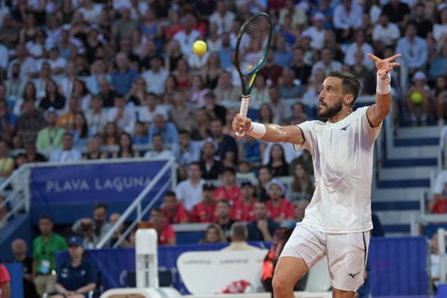 IPA86789954 - Damir Dzumhur (BHI) during the ATP, Tennis Herren - Plava Laguna Croatia Open in Umag - Merida vs. Dzumhur, International Tennis Match in Umag, Croatia, July 18, 2026  Copyright: xMarcoxTodaro IPAxSportx xx 86789954