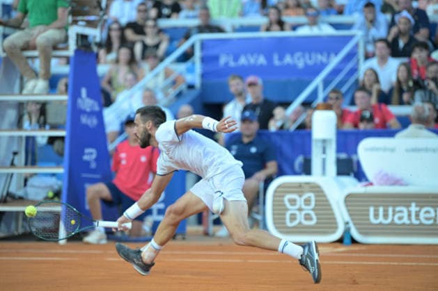IPA86789966 - Damir Dzumhur (BHI) during the ATP, Tennis Herren - Plava Laguna Croatia Open in Umag - Merida vs. Dzumhur, International Tennis Match in Umag, Croatia, July 18, 2026  Copyright: xMarcoxTodaro IPAxSportx xx 86789966