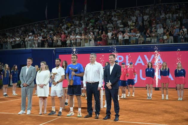 IPA86789971 - Daniel Merida (ESP) during the ATP, Tennis Herren - Plava Laguna Croatia Open in Umag - Merida vs. Dzumhur, International Tennis Match in Umag, Croatia, July 18, 2026  Copyright: xMarcoxTodaro IPAxSportx xx 86789971