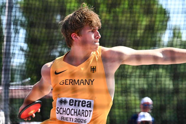 U18-Europameisterschaften Leichtathletik, Rieti Italien John-Christian Schochardt (GER SC Neubrandenburg), Diskuswurf, U18-Europameisterschaften Leichtathletik, Rieti Italien *** U18 European Athletics Championships, Rieti, Italy; John Christian Schochardt (GER, SC Neubrandenburg), discus throw, U18 European Athletics Championships, Rieti, Italy Copyright: xBEAUTIFULxSPORTS DecaxText&Bildx