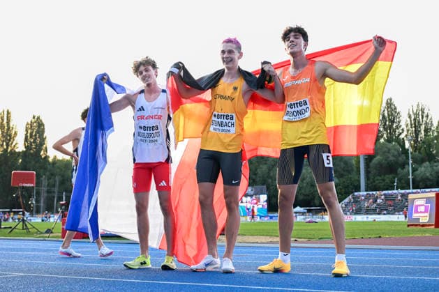U18-Europameisterschaften Leichtathletik, Rieti Italien Ole Steinbach (GER Dresdner SC), 800m, U18-Europameisterschaften Leichtathletik, Rieti Italien *** U18 European Athletics Championships, Rieti, Italy; Ole Steinbach (GER), Dresdner SC, 800m; U18 European Athletics Championships, Rieti, Italy Copyright: xBEAUTIFULxSPORTS DecaxText&Bildx