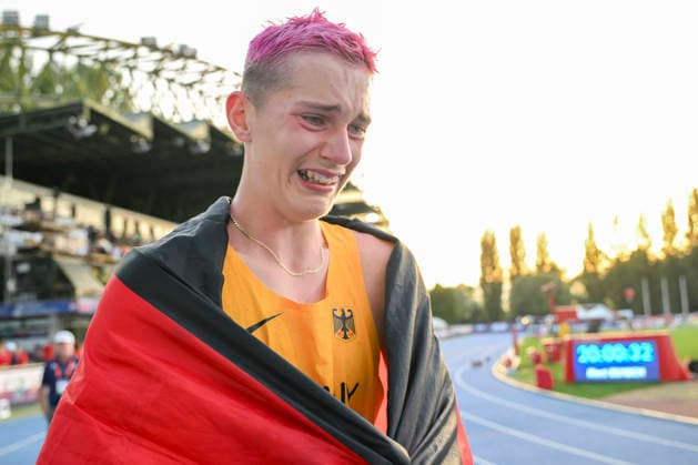 Sport Themen der Woche KW29 Sport Bilder des Tages U18-Europameisterschaften Leichtathletik, Rieti Italien Ole Steinbach (GER Dresdner SC), 800m, U18-Europameisterschaften Leichtathletik, Rieti Italien *** U18 European Athletics Championships, Rieti, Italy; Ole Steinbach (GER), Dresdner SC, 800m; U18 European Athletics Championships, Rieti, Italy Copyright: xBEAUTIFULxSPORTS DecaxText&Bildx