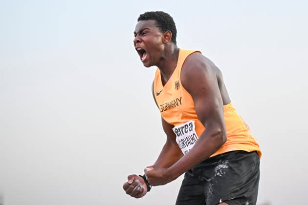 U18-Europameisterschaften Leichtathletik, Rieti Italien Clesio de Carvalho (GER LG Steinlach-Zollern), Kugelstoss, U18-Europameisterschaften Leichtathletik, Rieti Italien *** U18 European Athletics Championships, Rieti, Italy; Clesio de Carvalho (GER, LG Steinlach Zollern), shot put; U18 European Athletics Championships, Rieti, Italy Copyright: xBEAUTIFULxSPORTS DecaxText&Bildx