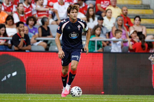 Marcos Alonso seen during International Friendly, Länderspiel, Nationalmannschaft game between teams of SC Braga and Celta de Vigo (Luis Santos Ball Raw Images) Braga Estadio Municipal de Braga Portugal Copyright: xLuisxSantosx luissantos_braga_celta_2627_2-76