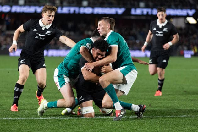 All Blacks captain Ardie Savea scores a try - Nations Championship - New Zealand All Blacks v Ireland at Eden Park, Auckland, New Zealand - on Saturday 18 July 2026. Photo credit: Brett Phibbs z Auckland New Zealand Copyright: xBrettxPhibbsx xx