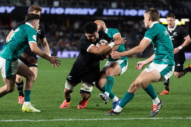 All Blacks captain Ardie Savea scores a try - Nations Championship - New Zealand All Blacks v Ireland at Eden Park, Auckland, New Zealand - on Saturday 18 July 2026. Photo credit: Brett Phibbs z Auckland New Zealand Copyright: xBrettxPhibbsx xx
