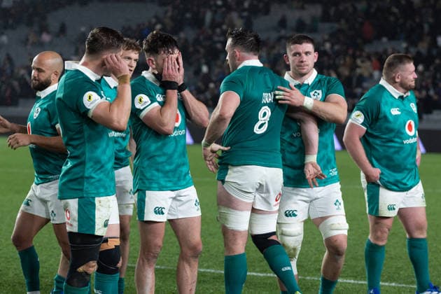 Ireland players after the Nations Championship - New Zealand All Blacks v Ireland at Eden Park, Auckland, New Zealand - on Saturday 18 July 2026. Photo credit: Brett Phibbs z Auckland New Zealand Copyright: xBrettxPhibbsx xx