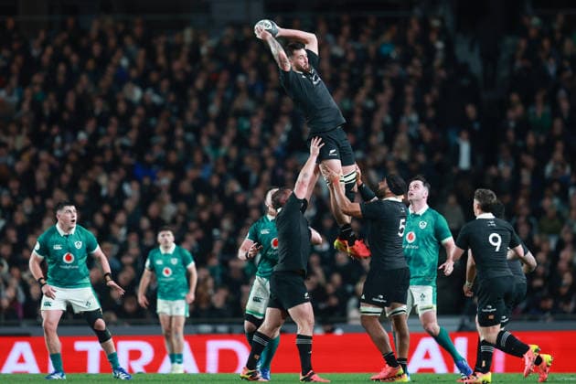 Josh Lord of New Zealand during the Nations Championship match between the New Zealand All Blacks and Ireland, New Zealand All Blacks v Ireland, 2026 Nations Championship rugby union match at Eden Park Stadium, Auckland, New Zealand on Saturday 18 July 2026. Photo: Craig Butland Auckland New Zealand Copyright: xx