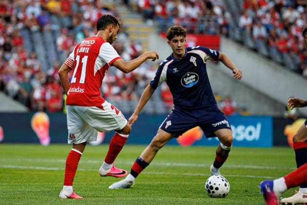 Ricardo Horta seen during International Friendly, Länderspiel, Nationalmannschaft game between teams of SC Braga and Celta de Vigo (Luis Santos Ball Raw Images) Braga Estadio Municipal de Braga Portugal Copyright: xLuisxSantosx luissantos_braga_celta_2627_3-18