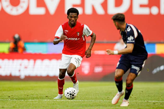 Jean Baptiste Gorby seen during International Friendly, Länderspiel, Nationalmannschaft game between teams of SC Braga and Celta de Vigo (Luis Santos Ball Raw Images) Braga Estadio Municipal de Braga Portugal Copyright: xLuisxSantosx luissantos_braga_celta_2627_3-25