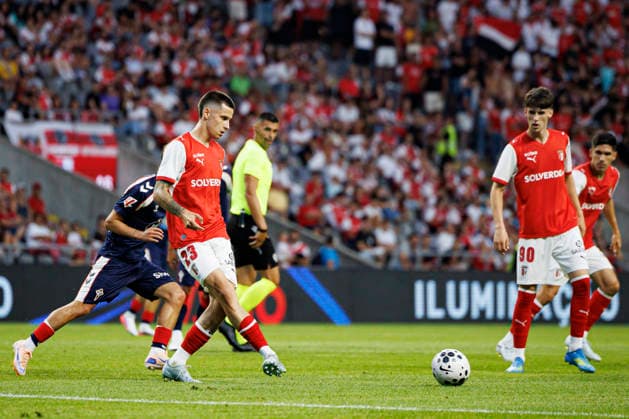 Gustaf Lagerbielke seen during International Friendly, Länderspiel, Nationalmannschaft game between teams of SC Braga and Celta de Vigo (Luis Santos Ball Raw Images) Braga Estadio Municipal de Braga Portugal Copyright: xLuisxSantosx luissantos_braga_celta_2627_3-38