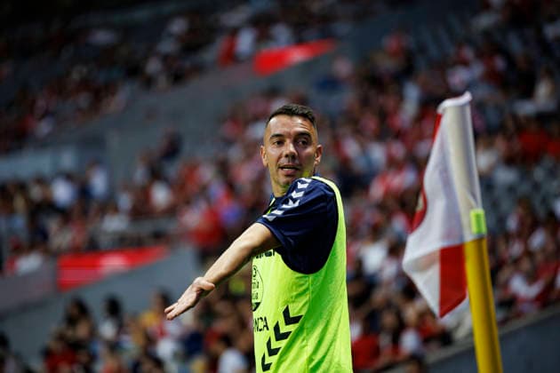 Iago Aspas seen during International Friendly, Länderspiel, Nationalmannschaft game between teams of SC Braga and Celta de Vigo (Luis Santos Ball Raw Images) Braga Estadio Municipal de Braga Portugal Copyright: xLuisxSantosx luissantos_braga_celta_2627_3-41
