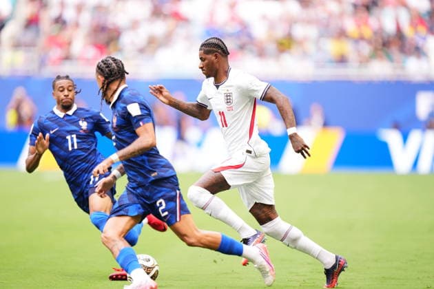 France v England - 2026 FIFA World Cup, WM, Weltmeisterschaft, Fussball - Bronze Final MIAMI GARDENS, FLORIDA - JULY 18: Marcus Rashford (11) of England runs with the ball during the 2026 FIFA World Cup bronze-final match between France and England at Miami Stadium in Miami Gardens, Florida, United States, on July 18, 2026. Jose Hernandez Anadolu Florida United States. Editorial use only. Please get in touch for any other usage.  Copyright: x2026xAnadoluxJosexHernandezx
