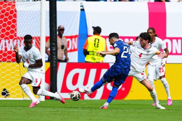 Rayan Cherki of France has a shot France v England, 2026 FIFA World Cup, WM, Weltmeisterschaft, Fussball 3rd Place Final, Football, Miami Stadium, Miami, Florida, USA - 18 Jul 2026Miami Miami Stadium Florida (FL) United States of America  Copyright: xJavierxGarcia Shutterstockx 16995468x