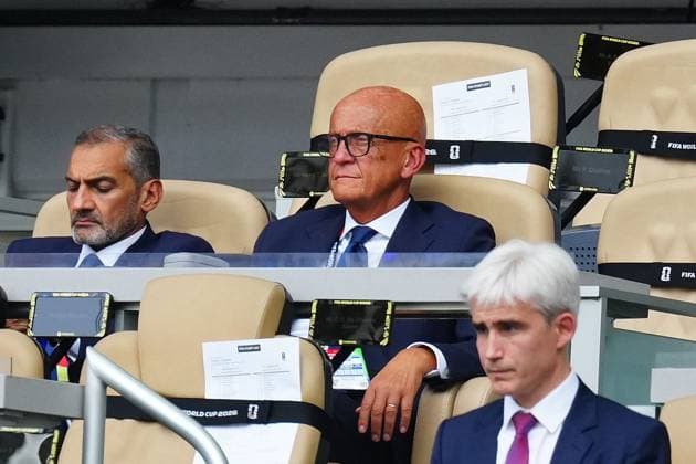 Former referee, Pierluigi Collina looks on from the stands France v England, 2026 FIFA World Cup, WM, Weltmeisterschaft, Fussball 3rd Place Final, Football, Miami Stadium, Miami, Florida, USA - 18 Jul 2026Miami Miami Stadium Florida (FL) United States of America  Copyright: xJavierxGarcia Shutterstockx 16995468aq
