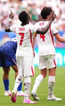 France v England - 2026 FIFA World Cup, WM, Weltmeisterschaft, Fussball - Bronze Final MIAMI GARDENS, FLORIDA - JULY 18: Bukayo Saka of England celebrates after scoring his team s third goal during the 2026 FIFA World Cup bronze-final match between France and England at Miami Stadium in Miami Gardens, Florida, United States, on July 18, 2026. Jose Hernandez Anadolu Florida United States. Editorial use only. Please get in touch for any other usage.  Copyright: x2026xAnadoluxJosexHernandezx