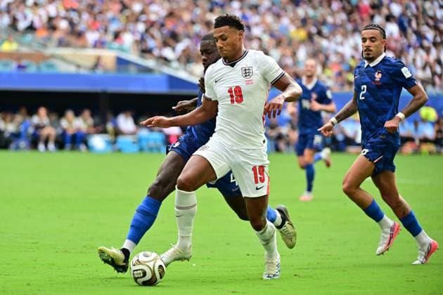 Miami Stadium, Miami (FL), 07 18 2026 - SPORTS WORLD CUP: FRANCE vs. ENGLAND - Djed Spence of England - Match between FRANCE and ENGLAND, valid for the 3rd and 4th place match of the 2026 FIFA World Cup, WM, Weltmeisterschaft, Fussball held at Miami Stadium, in Miami, on the afternoon of this Saturday, the 18th (Photo: Eduardo Carmim Photo Premium SPP) 30930 (Eduardo Carmim SPP)  Copyright: xEduardoxCarmimx xSPPx spp-en-EdCa-eduardo_carmim_photo_premium_494564