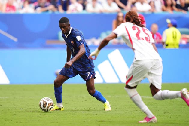 France v England: Bronze Medal Match - FIFA World Cup, WM, Weltmeisterschaft, Fussball 2026 Ousmane Dembele of France in action during the FIFA World Cup 2026 Bronze Medal Match match between France and England at Miami Stadium on July 18, 2026 in Miami Gardens, United States. Miami Gardens FL United States  Copyright: xJosexBretonx originalFilename:bretonhernandez-franceve260718_npGlZ.jpg
