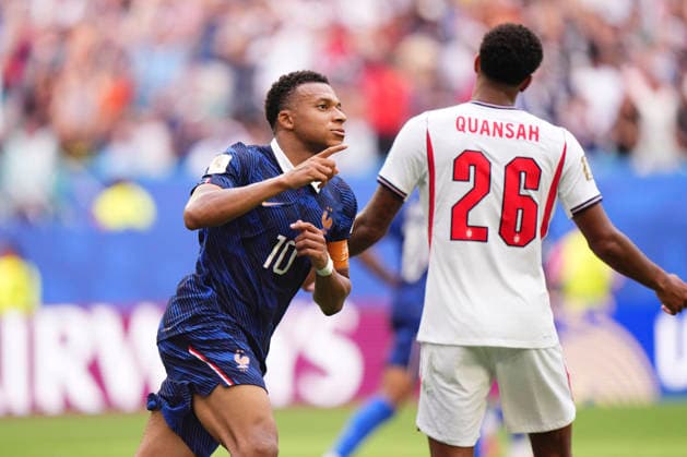 July 18, 2026, Miami Gardens, Florida, United States: Kylian Mbappe of France celebrates after scoring his team s third goal during the FIFA World Cup, WM, Weltmeisterschaft, Fussball 2026 Bronze Medal Match match between France and England at Miami Stadium on July 18, 2026 in Miami Gardens, United States. Miami Gardens United States - ZUMAa181 20260718_zaa_a181_098 Copyright: xJosexBretonx