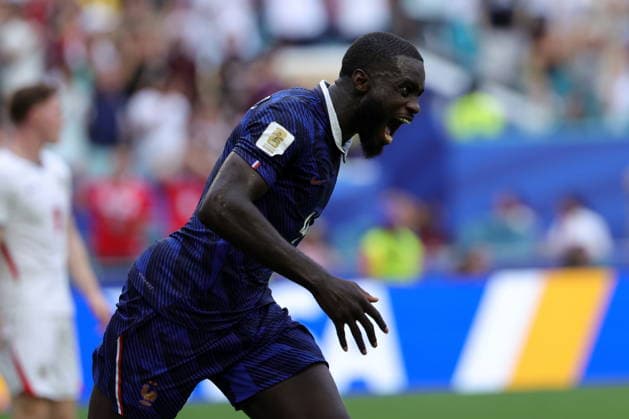 FIFA World Cup, WM, Weltmeisterschaft, Fussball 2026 3rd place playoff - France vs England Dayot Upamecano of France celebrates the 4-5 goal during the FIFA World Cup 2026 3rd place playoff match France against England, in Miami, Florida, USA, 18 July 2026. MIAMI United States  Copyright: xCRISTOBALxHERRERA-ULASHKEVICHx
