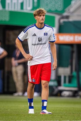 RAPID WIEN - HABMURGER SV Louis Lemke of HSV during the pre season friendly football match between SC Rapid Vienna and Hamburger SV at the Allianz Stadion. Vienna, Austria, July 18, 2026. Photo by Branislav Racko Copyright: xx 080A9658