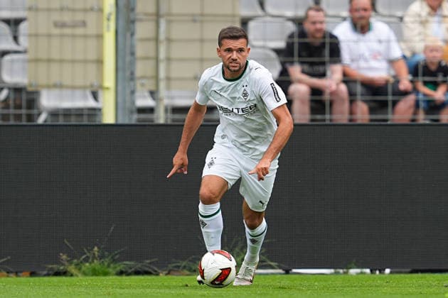 18.07.2026, xydrx, Fußball, Testspiel, Wuppertaler SV - Borussia Mönchengladbach, Saison 2026 2027, Stadion am Zoo: Kevin Stoeger (Borussia Moenchengladbach, 7) DFB regulations prohibit any use of photographs as image sequences and or quasi-video. *** July 18, 2026, xydrx, soccer, friendly match, Wuppertaler SV vs. Borussia Mönchengladbach, 2026–2027 season, Stadion am Zoo, Kevin Stoeger, Borussia Mönchengladbach, 7. DFB regulations prohibit any use of photographs as image sequences and or quasi-video. Copyright: HMBxMedia YannisxDreimann