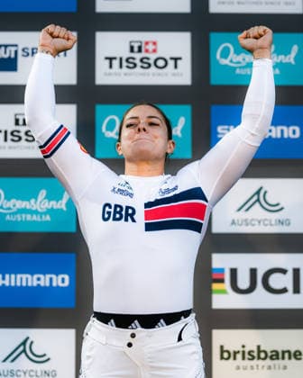 2026 UCI BMX Racing World Championships Picture by Alex Whitehead SWpix.com - 19 07 2026 - Cycling - 2026 UCI BMX Racing World Championships - Brisbane SX International BMX Centre, Brisbane, Australia - Women Elite Podium - Bethany Shriever of Great Britain wins Gold Brisbane Brisbane SX International BMX Centre Australia Copyright: x xSWpix.comx(t axPhotographyxHubxLtd)xAlexxWhitehead SWpix.comx SWP-3030-15013