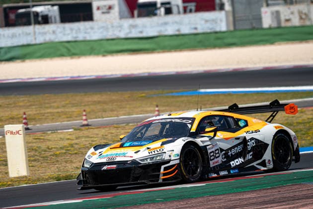 IPA86803567 - Carrie SCHREINER and Sebastian OGAARD driving the ( 88) Audi R8 LMS GT3 EVO II for Tresor Attempto Racing during Round 5 of the GT World Challenge at Misano, Italy, on July 19, 2026  Copyright: xLucaxRossini IPAxSportx xx 86803567