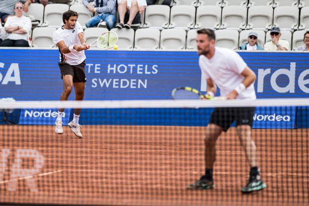 260719 Francisco Cabral of Portugal and Theo Arribage of France during day 7 of the Nordea Open on July 19, 2026 in Bastad. Photo: Niclas Jönsson BILDBYRAN COP 273 NO0430 tennis ATP, Tennis Herren 250 nordea open bbeng final frankrike france *** July 19, 2026: Francisco Cabral of Portugal and Theo Arribage of France during Day 7 of the Nordea Open on July 19, 2026 in Bastad. Photo by Niclas Jönsson, BILDBYRAN COP 273 NO0430 tennis atp 250 nordea open men s singles final france  Copyright: NICLASxJÖNSSON BB260719NO031