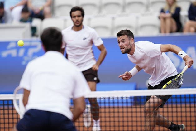 BASTAD, SWEDEN 20260719 Sadio Doumbia and Fabien Reboul during the men s doubles final in the tennis match between Theo Aribage and Francisco Cabral against Sadio Doumbia and Fabien Reboul in the Nordea Open in Bastad. BASTAD SWEDEN x9200x *** BASTAD, SWEDEN 20260719 Sadio Doumbia and Fabien Reboul during the men s doubles final in the tennis match between Theo Aribage and Francisco Cabral against Sadio Doumbia and Fabien Reboul at the Nordea Open in Bastad BASTAD SWEDEN x9200x  Copyright: xBjörnxLarssonxRosvall TTx TENNIS NORDEA OPEN IN BASTAD
