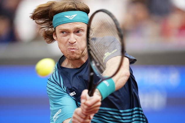 BASTAD, SWEDEN 20260719 Andrey Rublev during the men s singles final in the tennis match between Russia s Andrey Rublev and Italy s Luciano Darderi at the Nordea Open in Bastad. BASTAD SWEDEN x9200x *** BASTAD, SWEDEN July 19, 2026 Andrey Rublev during the men s singles final in the tennis match between Russia s Andrey Rublev and Italy s Luciano Darderi at the Nordea Open in Bastad, SWEDEN x9200x  Copyright: xBjörnxLarssonxRosvall TTx TENNIS NORDEA OPEN IN BASTAD