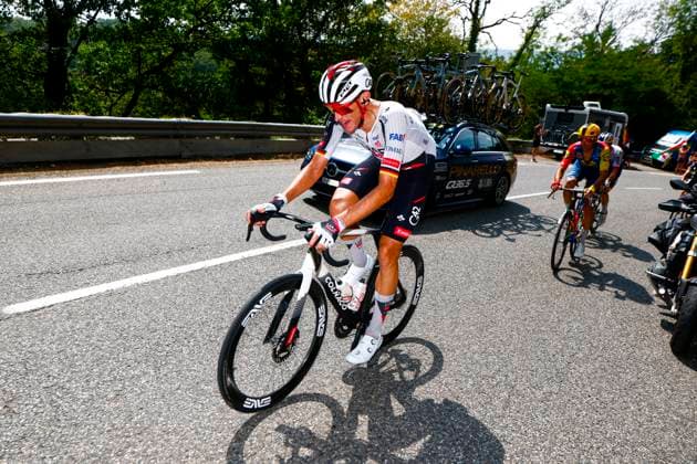 Tour de France 2026 Stage 15 PLATEAU DE SOLAISON, FRANCE - JULY 19 : Politt Nils (GER) of UAE Team Emirates XRG in action during stage 15 of the 113rd edition of Tour de France an UCI World Tour 2.UWT cycling road race stage for Men Elite of 184 km with start in Champagnole and finish in Plateau de Solaison on July 19, 2026 in Plateau de Solaison, France, 19 07 2026 Plateau de Solaison France  Copyright: xLucaxBettinix