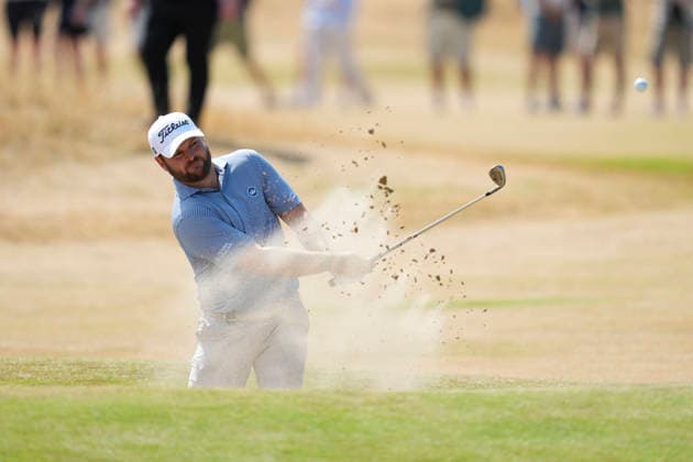 SOUTHPORT, ENGLAND - JULY 19: Jordan Smith (ENG) plays from a bunker on the 1st hole during Round 4 of the 154th Open Championship at the Royal Birkdale Golf Club, Southport on July 19, 2026 in Merseyside, England The 154th British Open Championship