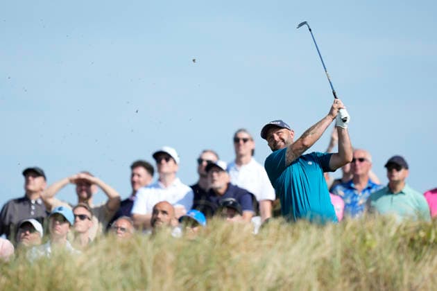 SOUTHPORT, ENGLAND - JULY 19: Andy Sullivan (ENG) plays from the seventh tee during Round 4 of the 154th Open Championship at the Royal Birkdale Golf Club, Southport on July 19, 2026 in Merseyside, England The 154th British Open Championship