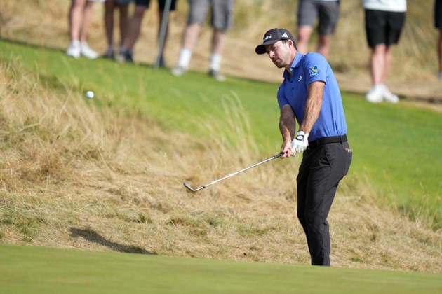 SOUTHPORT, ENGLAND - JULY 19: Nick Taylor (CAN) chips to the 6thgreen during Round 4 of the 154th Open Championship at the Royal Birkdale Golf Club, Southport on July 19, 2026 in Merseyside, England The 154th British Open Championship